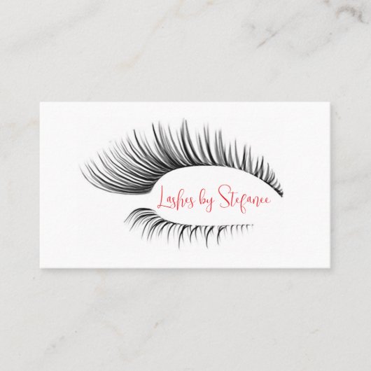Elegant Eyelash-Visitekaartjes Visitekaartje (Voorkant)