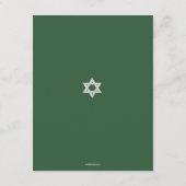 Elegant Fabric Bar Mitzvah RSVP Antwoord in groen (Achterkant)