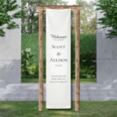 Elegant Fabric Wedding Sign Custom Welcome Banner