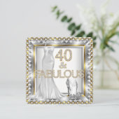 Elegant Fabulous 40 deco Dress High Heels Kaart (Staand voorkant)