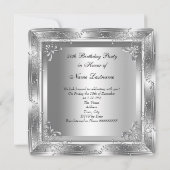 Elegant Fabulous 50 Silver-look High Hiel-schoen Kaart (Achterkant)