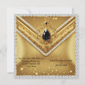 Elegant Fabulous Diamonds Gold Black Jewel Aankondiging (Achterkant)
