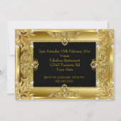 Elegant Fabulous Diamonds Gold Gems black Aankondiging (Achterkant)