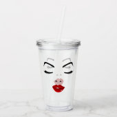 Elegant Face Acryl Drinkbeker (Achterkant)