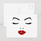 Elegant Face Briefkaart (Voorkant / Achterkant)