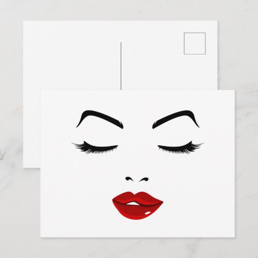 Elegant Face Briefkaart (Voorkant / Achterkant)