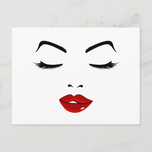 Elegant Face Briefkaart (Voorkant)