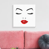 Elegant Face Canvas Afdruk (Insitu (Woonkamer))