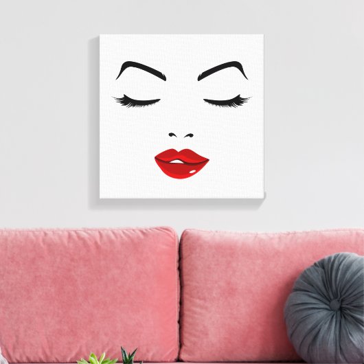 Elegant Face Canvas Afdruk (Insitu (Woonkamer))