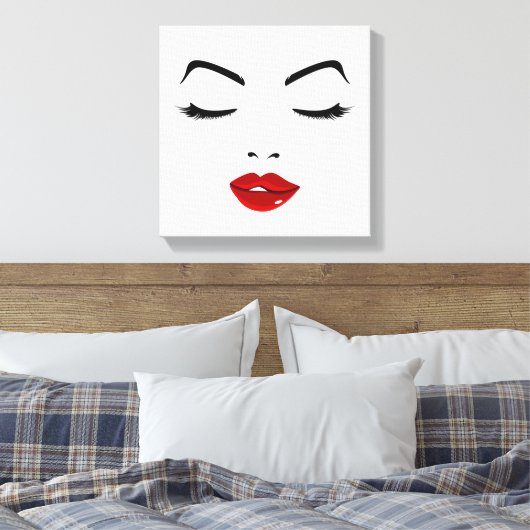 Elegant Face Canvas Afdruk (Insitu (Slaapkamer))