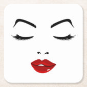 Elegant Face Kartonnen Onderzetters (Voorkant)