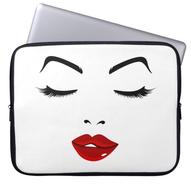 Elegant Face Laptop Sleeve (Voorkant)