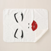 Elegant Face Sherpa Deken (Voorkant (horizontaal))