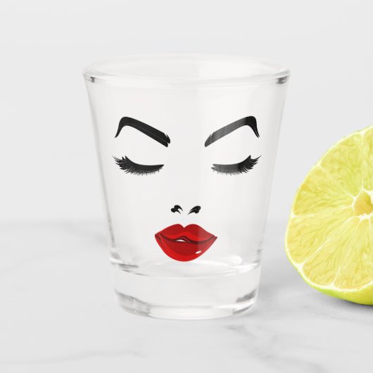 Elegant Face Shot Glas (Voorkant)