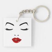 Elegant Face Sleutelhanger (Achterkant)