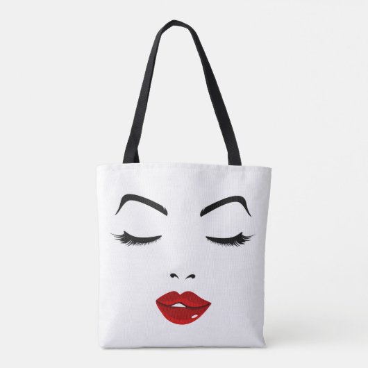Elegant Face Tote Bag (Achterkant)