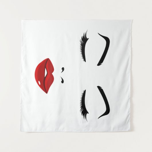 Elegant Face Wandkleed (Voorkant (horizontaal))