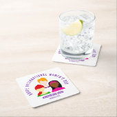 Elegant Faces Internationale Vrouwendag 8 maart Kartonnen Onderzetters (Insitu)