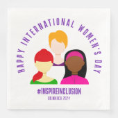 Elegant Faces Internationale Vrouwendag 8 maart Servet (Voorkant)