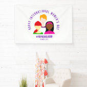 Elegant Faces Internationale Vrouwendag 8 maart Spandoek (Insitu)