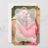 Elegant Faded Aangepaste fotokalligrafie bruiloft Kaart (Achterkant)