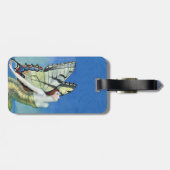 Elegant Fairy Butterfly Wings Golden Dress Bagagelabel (Achterkant horizontaal)