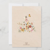 Elegant Fairy Flower Garden Girl Baby shower Kaart (Achterkant)