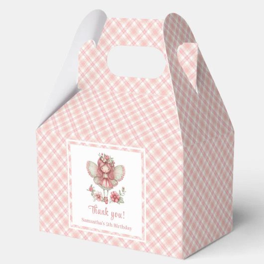 Elegant Fairy Girl Blush Floral Birthday Favor Box Bedankdoosjes
