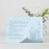 Elegant Fairytale Castle Bridal Shower Invitations Kaart (Staand voorkant)