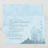 Elegant Fairytale Castle Bridal Shower Invitations Kaart (Voorkant / Achterkant)