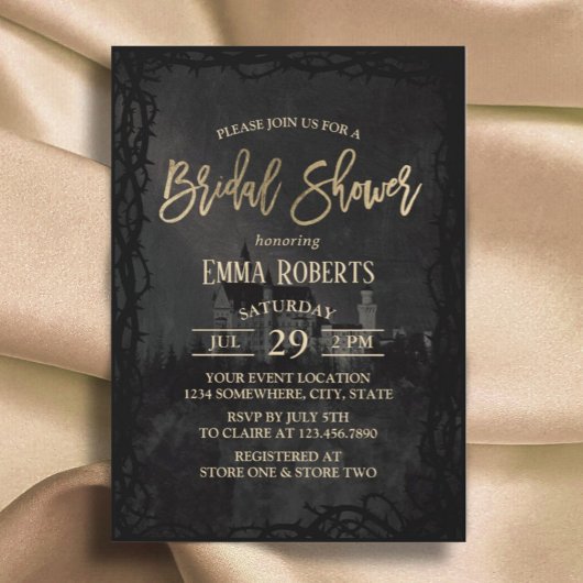 Elegant Fairytale Castle Thorn Lijst Vrijgezellenf Kaart