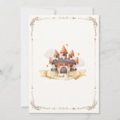Elegant Fairytale Prince Castle Baby Shower  Bedankkaart (Achterkant)
