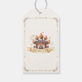 Elegant Fairytale Prince Castle Baby Shower Cadeaulabel (Achterkant)