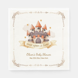 Elegant Fairytale Prince Castle Baby Shower Servet