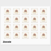 Elegant Fairytale Prince Castle Baby Shower Vierkante Sticker (Vel)