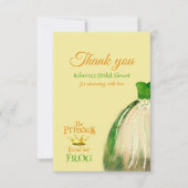 Elegant Fairytale Princess Frog Vrijgezellenfeest Bedankkaart (Voorkant)