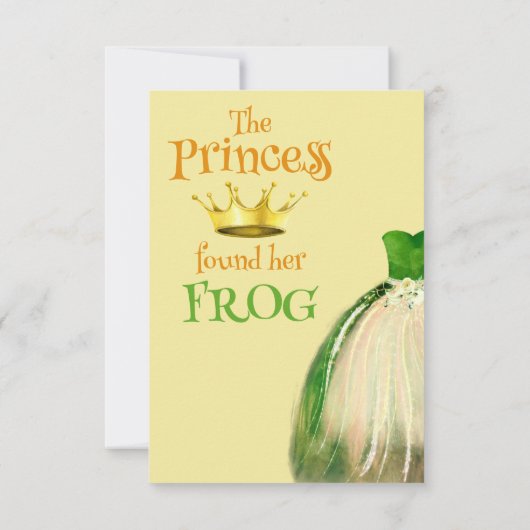 Elegant Fairytale Princess Frog Vrijgezellenfeest Bedankkaart (Achterkant)