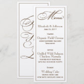 Elegant Faith Hope and Love Wedding Menu Kaart (Voorkant / Achterkant)