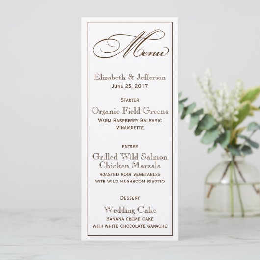Elegant Faith Hope and Love Wedding Menu Kaart (Staand voorkant)