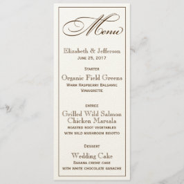 Elegant Faith Hope and Love Wedding Menu Kaart