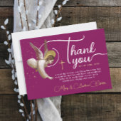 Elegant Faith Magenta Pink Angel zegeningsscript Bedankkaart