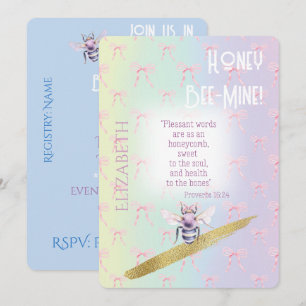 Elegant Faith Roze Strik Regenboog Bij Kaart