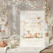Elegant Fall Autumn Pumpkin Patch Birthday Party Kaart