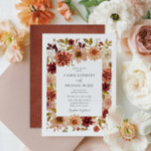 Elegant Fall Botanical Wedding Invitation Kaart