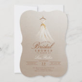 Elegant Fall Bridal Shower Gown Invitation Kaart (Voorkant)