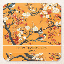 Elegant Fall Chinoiserie Paper Plate Kartonnen Onderzetters