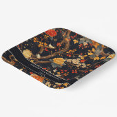 Elegant Fall Chinoiserie Paper Plate Papieren Bordje (Gebogen)