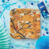 Elegant Fall Chinoiserie Paper Plate Papieren Bordje (Feest)