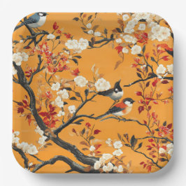 Elegant Fall Chinoiserie Paper Plate Papieren Bordje