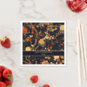 Elegant Fall Chinoiserie Paper Plate Servet (Insitu)